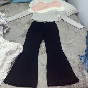 Bell bottoms and sweater set size 10/11 pants top 8-10